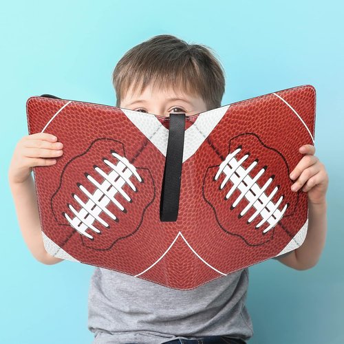 Elcoho Football Card Binder - 900 Pockets Trading Card Holder with Sleeves & 3 D-Ring Album