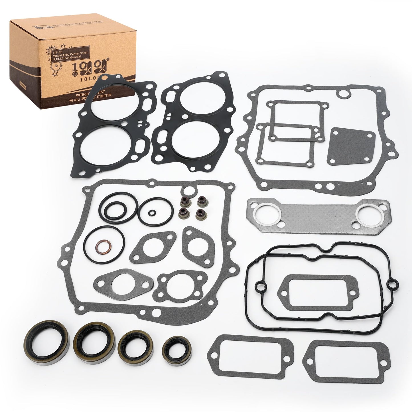 10L0L Golf Cart Gasket Seal Rebuild Kit for EZGO 1991-2008 Gas 295cc 350cc 4 Cycle Fuji Robin Engine Pre MCI Inc MCI Breather Gasket OEM# 7608902