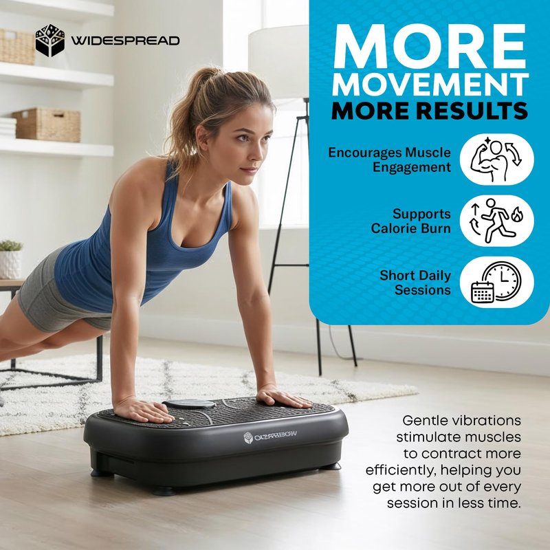 Vibration Plate Exercise Machine, Full Body Shaker Workout Vibrate Stand Shake Board Gym for Fat Burner and Weight Loss