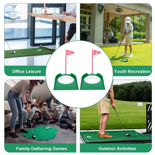 6 Pack Golf Putting Cup with Flags, Plastic Mini Golf Hole Putting Practice Aids,s Accessories for Adult Put Green,Backyard,Indoor Outdoor Practice