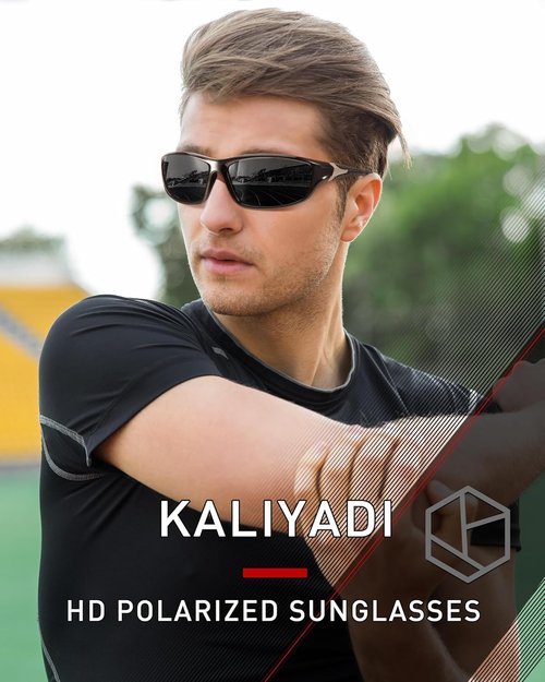 KALIYADI Polarized Sunglasses - Men's Sports UV Protection for Fishing, Driving & Cycling | 4 Pack