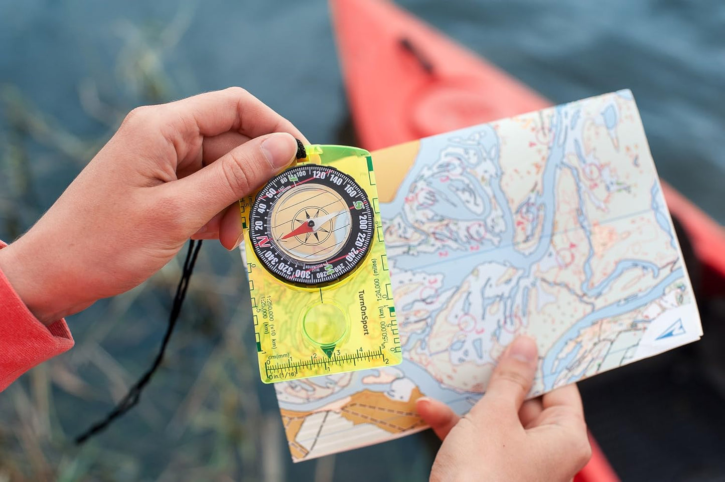 TurnOnSport Orienteering Compass - Advanced Hiking & Camping Scout Compass - Ideal Survival Gift for Kids