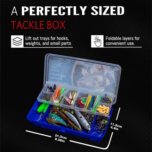 145PCS Fishing Tackle Box Kit - Complete Fishing Gear with Lures, Hooks & Accessories for Freshwater Anglers