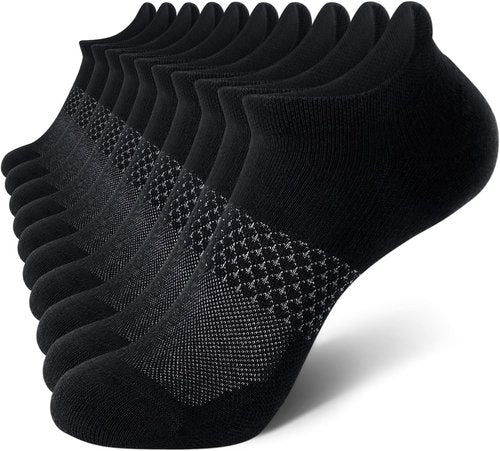 CS CELERSPORT Women's Ankle Running Socks - Cushioned Athletic Sport Socks | 5 Pairs