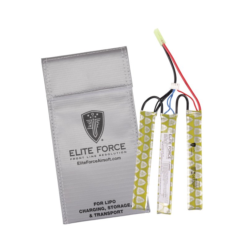 Elite Force Airsoft Battery for 6mm BB Electric Airsoft Guns, 11.1V Lipo 1200 mAh, Tri-Panel - Tamiya