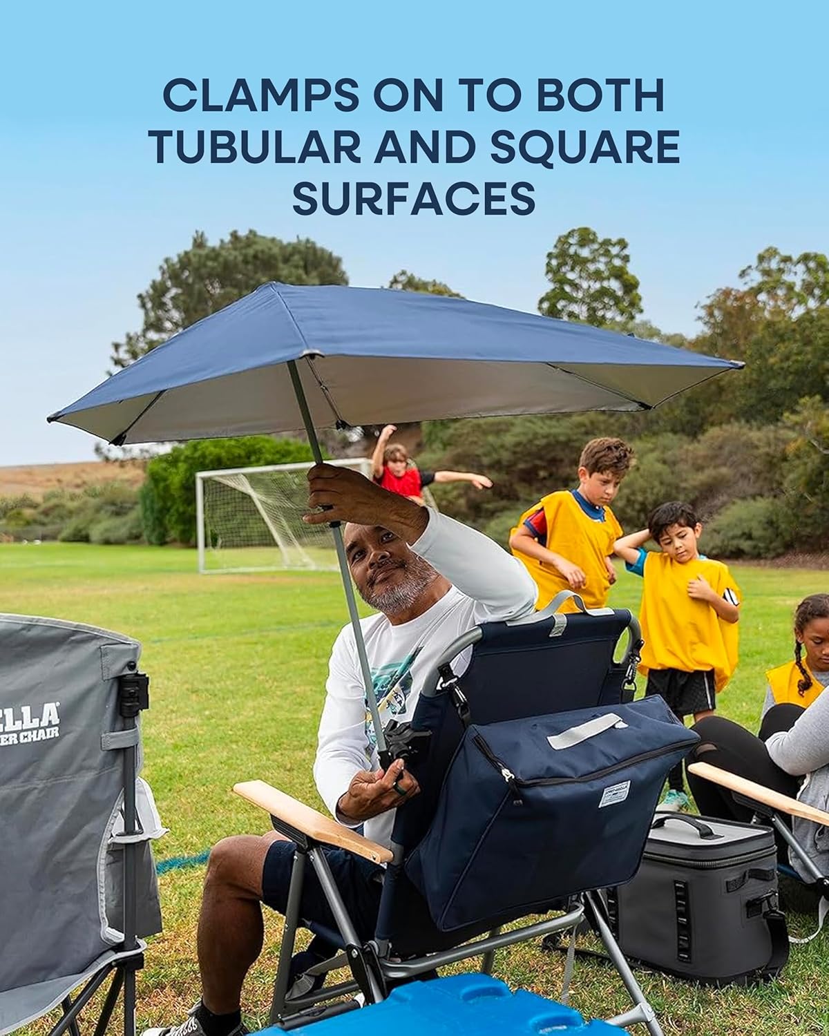 Sport-Brella Outdoor Umbrella - One-Touch Sun & Rain Protection | 54-Inch Diameter, SPF 50+ UV Block