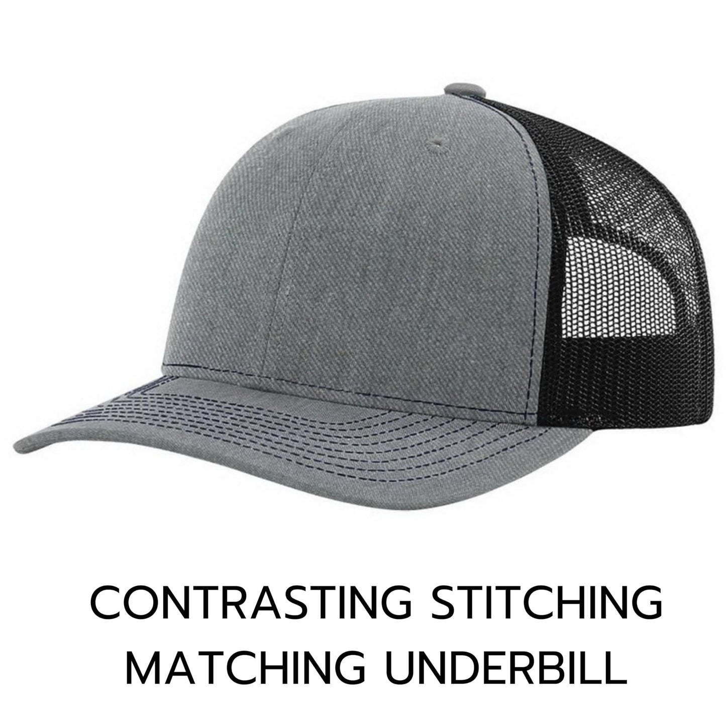 Yippee Daisy Overworked and Underlaid Hat - Funny Dad Hats for Men - Christmas, from Wife - Inappropriate Trucker Hat - Hat with Leather Patch - Blue Collar Hats - Grilling Gifts for Men