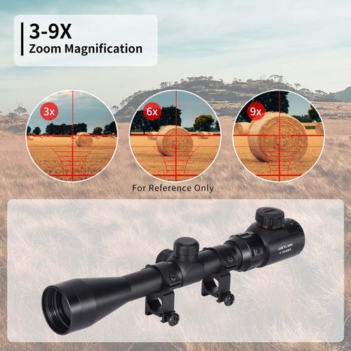 Goetland Scope 3-9x40 EG Red Green Illuminated Rangefinder SFP Mounts