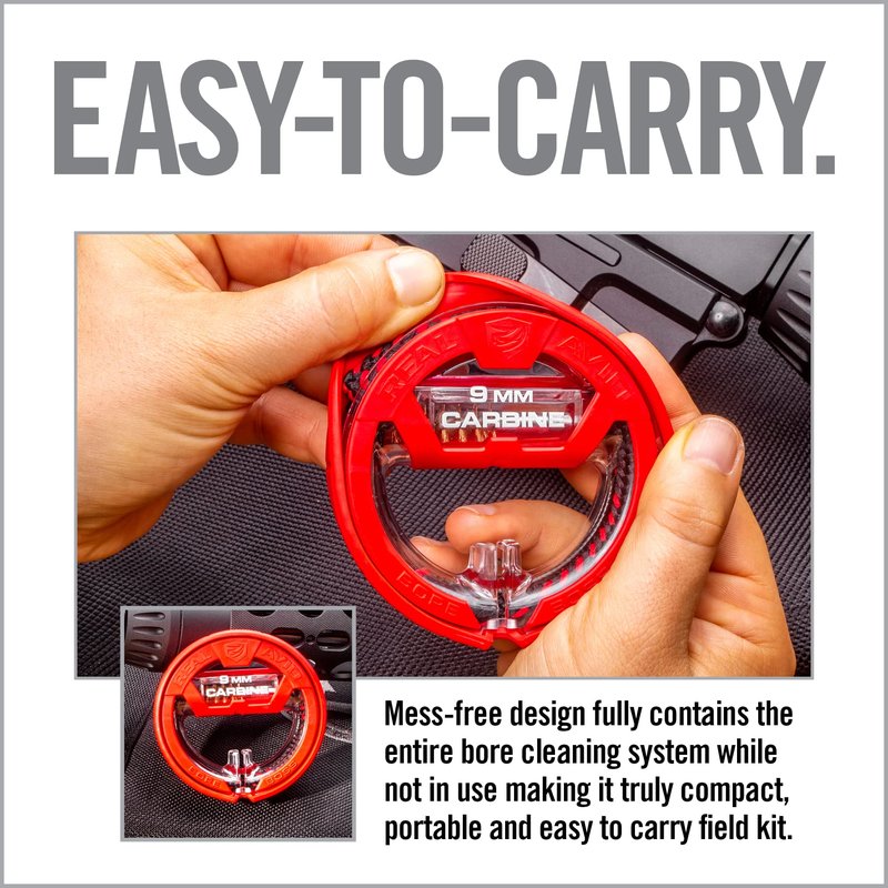 Real Avid Bore Boss Gun Cleaning System | Rapid Pull Through Barrel & Bore Cleaning Cable with Integrated Brush & Mop for Quick & Mess Free Gun Cleaning
