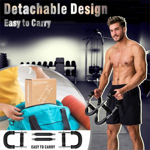 Rhewatin Twister Arm Trainer, Adjustable Resistance Chest Workout Equipment for Men Women, Forearm Biceps Tricep Chest Thigh Exerciser, Portable Spring Home Workout Bar, Medium (60-90lb)