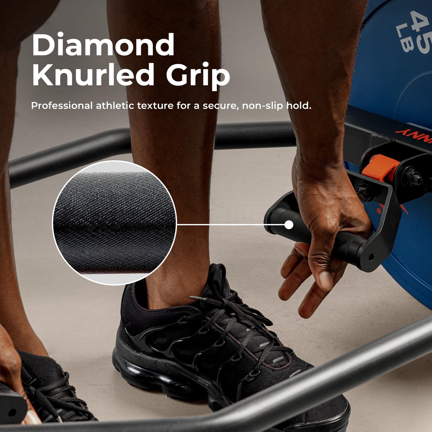 Sunny Health & Fitness Olympic Hex Trap Bar, Swivel Handles for Deadlifts