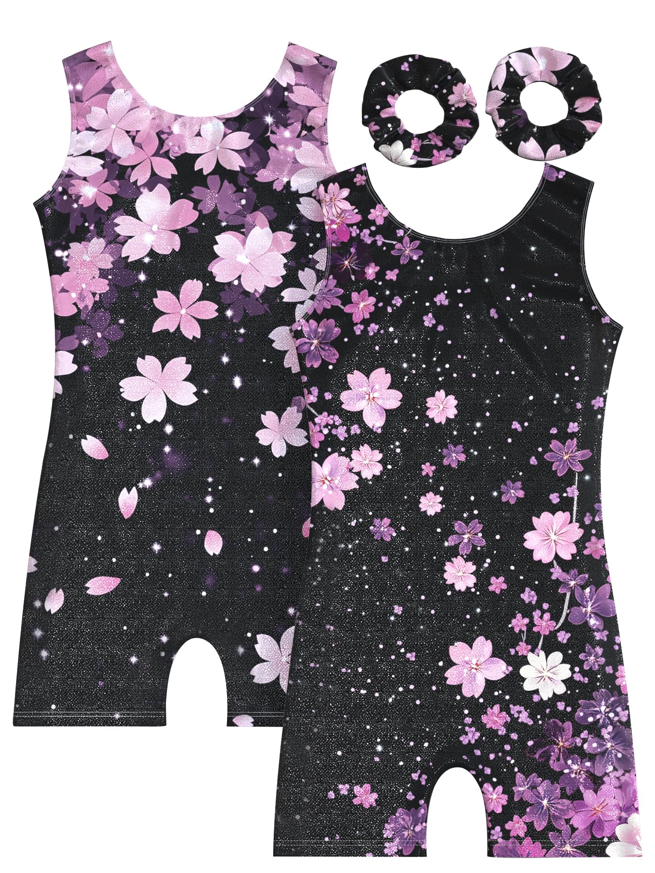 MOLLDAN Gymnastics Leotards for Girls 2 Packs Dance Leotard(DC0602-12-4Y)