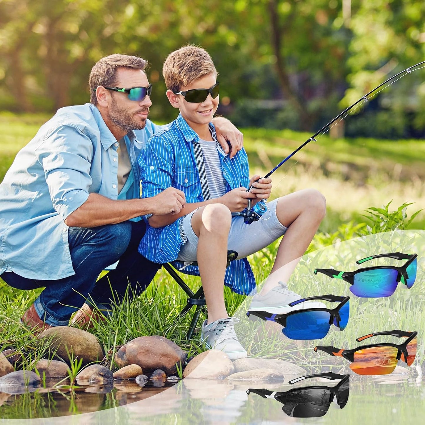 Skiennix Polarized Sports Sunglasses - UV Protection for Men & Women | Ideal for Baseball, Cycling, Running, Fishing