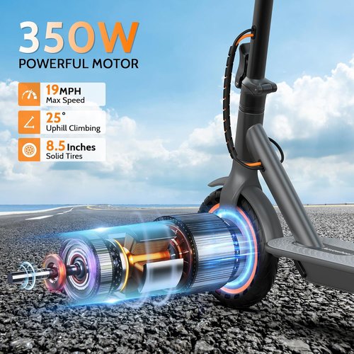 Aovowheel Electric Scooter - High-Speed Folding E-Scooter with Long Range & Solid Tires | 250W-500W Motor