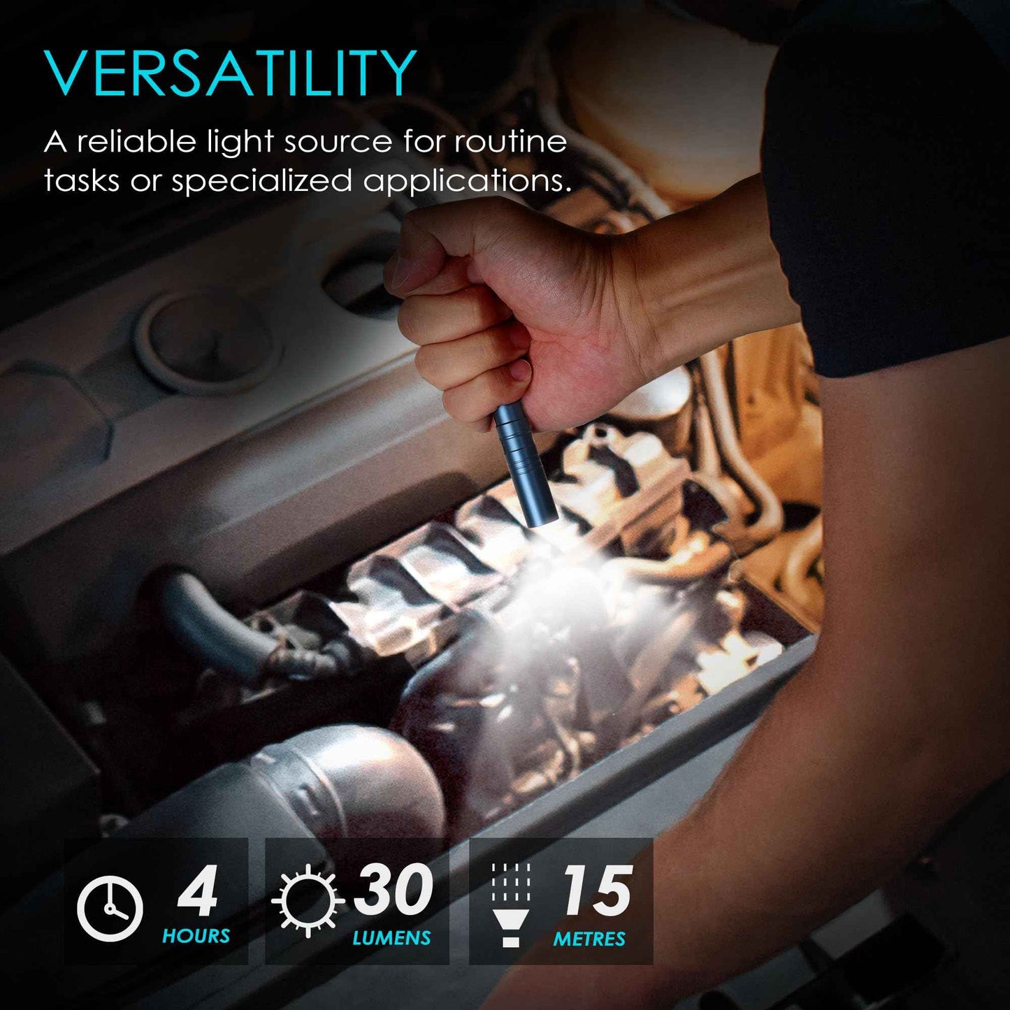 FASTPRO 12-Pack Pen Light, Aluminum LED Penlights with Batteries Included & Pre-Installed, Pocket Flashlight for Inspections, Repairs, Camping and Emergencies