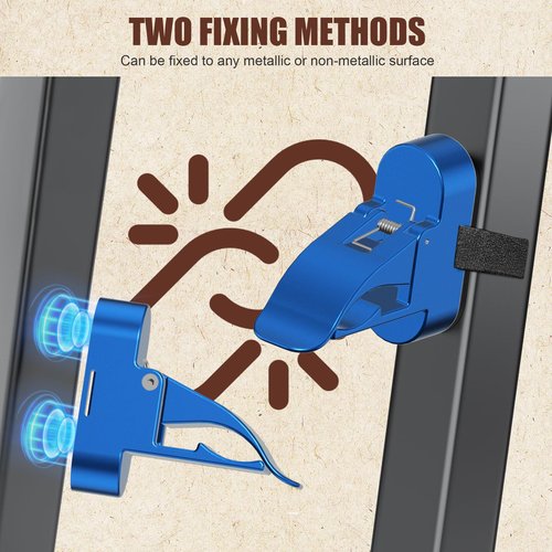 Universal Magnetic Clip Holder for Golf Cart, with Powerful Magnets and Anti-Slip Straps, Single-Handed Operation, Scratch-Resistant, Comes with a Gift Box, Specially Designed for Golfers - Blue