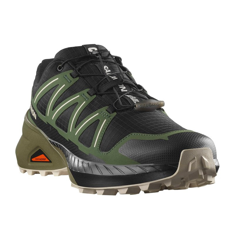 Salomon Men’s Speedcross Peak Trail Running Shoes - Black/Black Forest/Rainy Day - 12 Medium