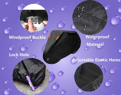Indeed BUY Bike Cover - Waterproof Outdoor Storage for 1-3 Bikes | Heavy Duty UV & Rain Protection, XL/XXL