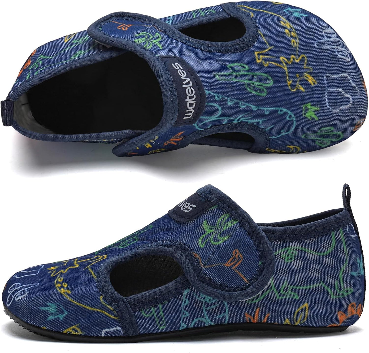 WateLves Kids Water Shoes - Non-Slip Quick Dry Aqua Socks for Beach & Swim | Toddler Size
