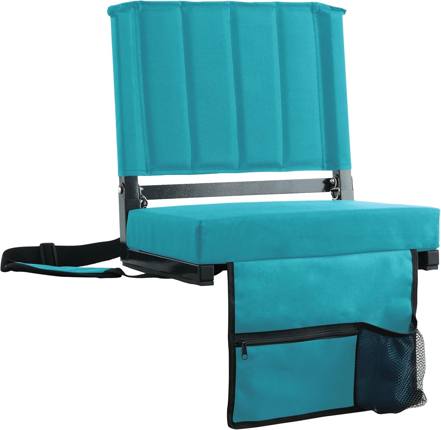 Sport Beats Stadium Seats - Comfortable Bleacher Chairs with Back Support & Cushion | Cyan, 1pc Regular - 17" W x 12" D x 16.5" H
