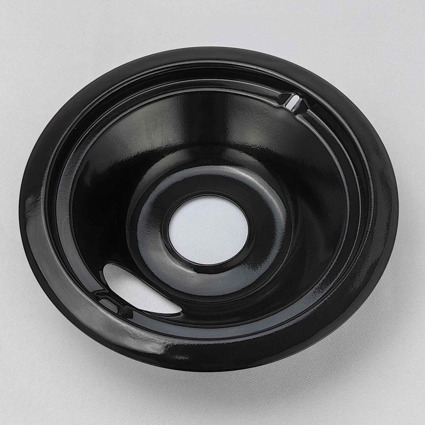 Purelux Electric Range Drip Pans Replacement Compatible with GE or Hotpoint Stove, Porcelain Enameled Black Finish 4 Pieces Pack Includes 1 Large 8-Inch and 3 Small 6-Inch