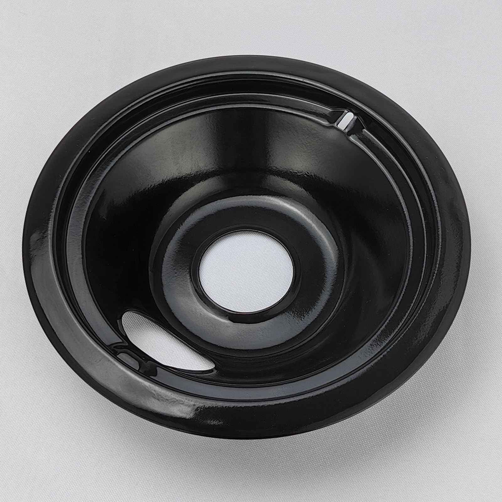 Purelux Electric Range Drip Pans Replacement Compatible with GE or Hotpoint Stove, Porcelain Enameled Black Finish 4 Pieces Pack Includes 1 Large 8-Inch and 3 Small 6-Inch