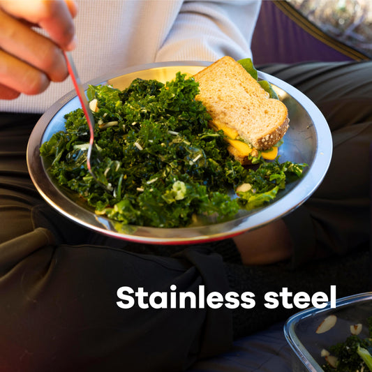 Hydro Flask Outdoor Kitchen Plate – Stainless Steel Reusable Plate – Camping Kitchen Essentials Agave Green