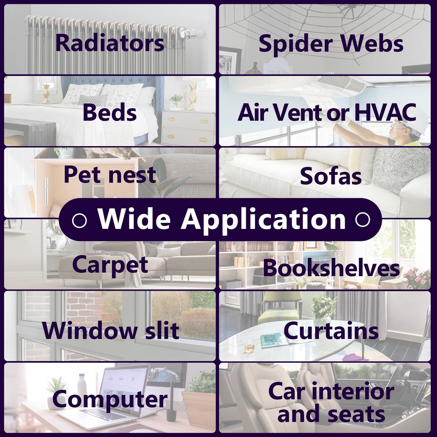 3PCS Horse Hair Brush Vacuum Attachment Set - Black Round Horse Hair Vacuum Attachments & Brushes - Shop Vac Brush Attachment for Most Vacuum Cleaners Accessories - 1 1/4" Vacuum Attachments Included