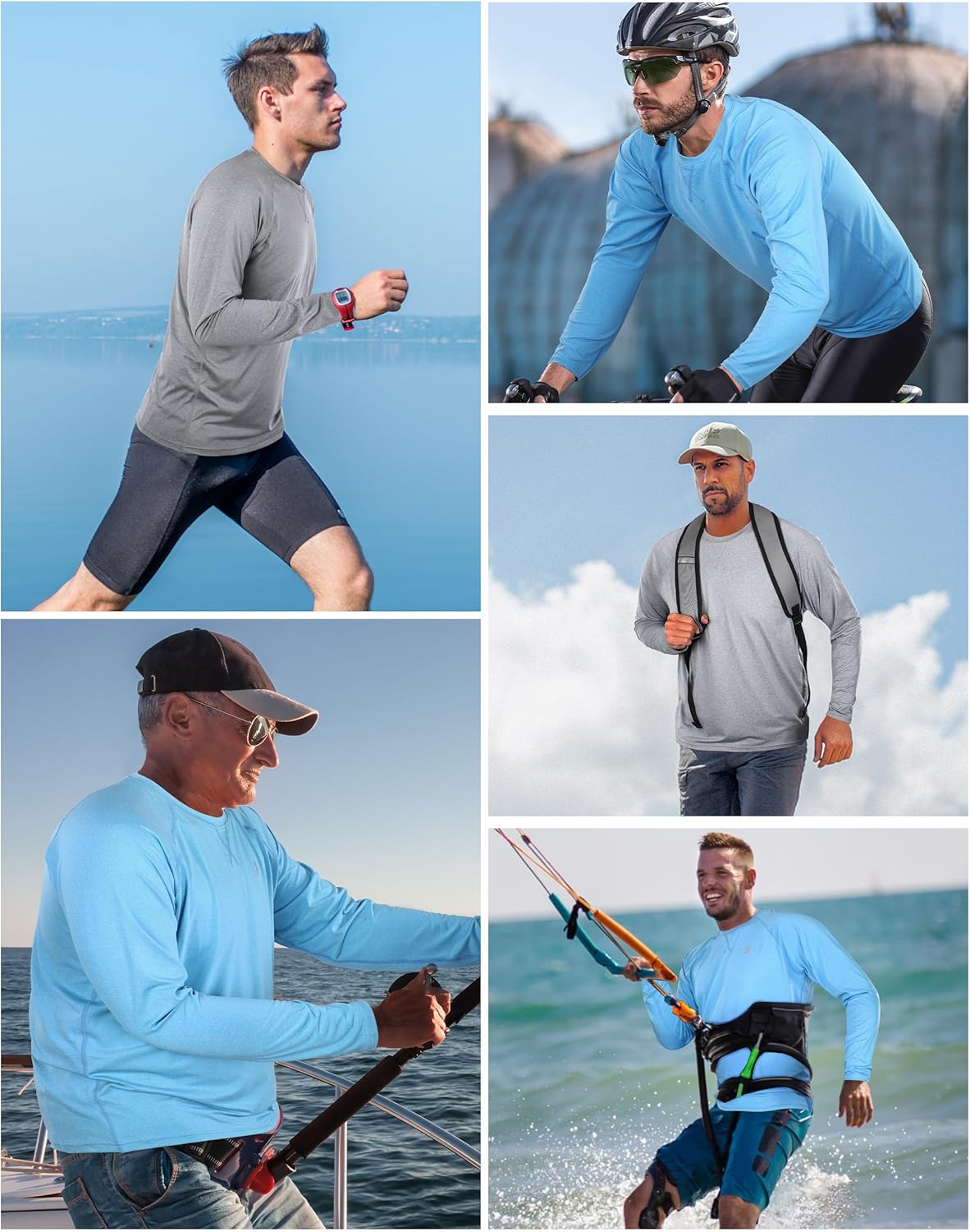 Roadbox UPF 50+ Sun Shirt - UV Protection Long Sleeve Swim Shirt for Fishing & Hiking