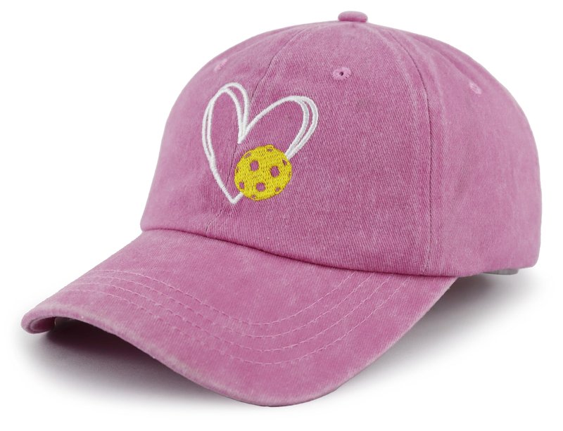 Pickleball Gifts for Men Women, Funny Sports and Outdoors Heart Pickle Ball Hats, Christmas Mothers Fathers Day Birthday Gift for Pickleball Lovers Pink
