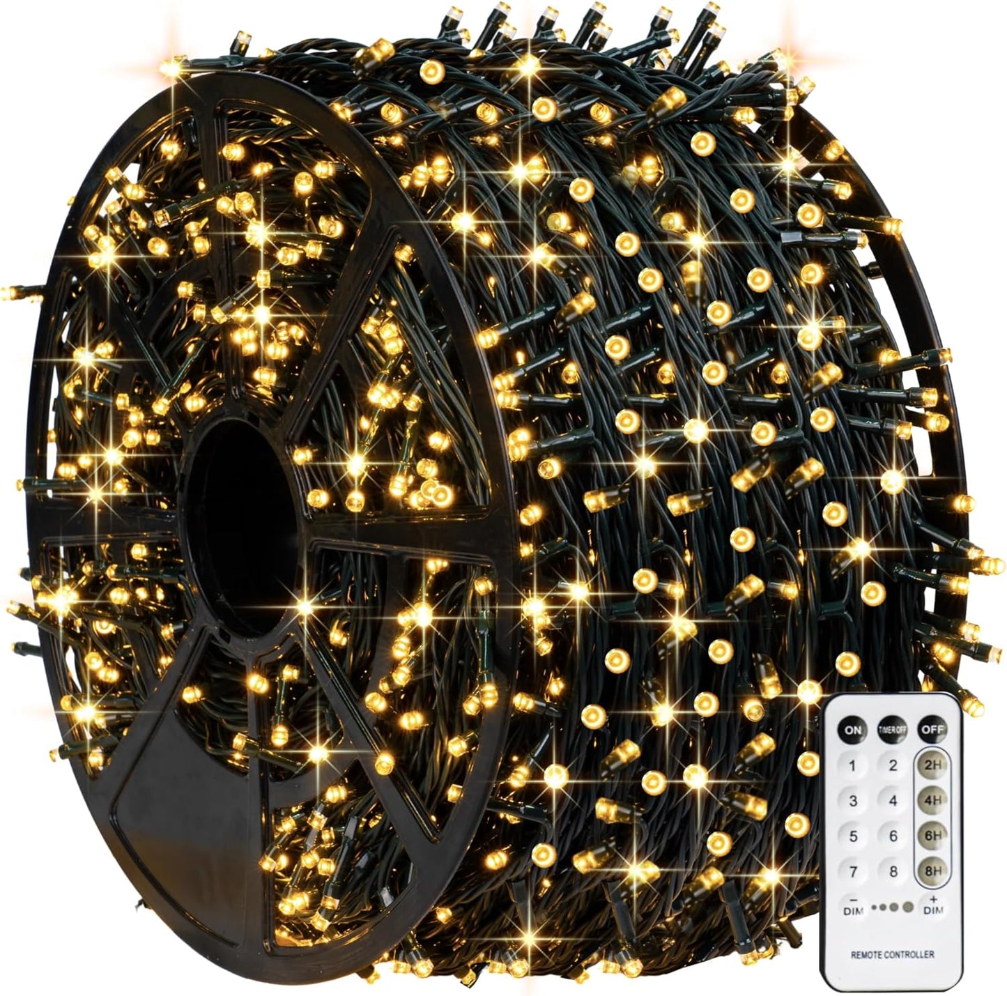 1000 LED Halloween String Lights 328FT - Waterproof Outdoor & Indoor Decor with Remote, 8 Modes - Purple & Orange for Parties & Yard