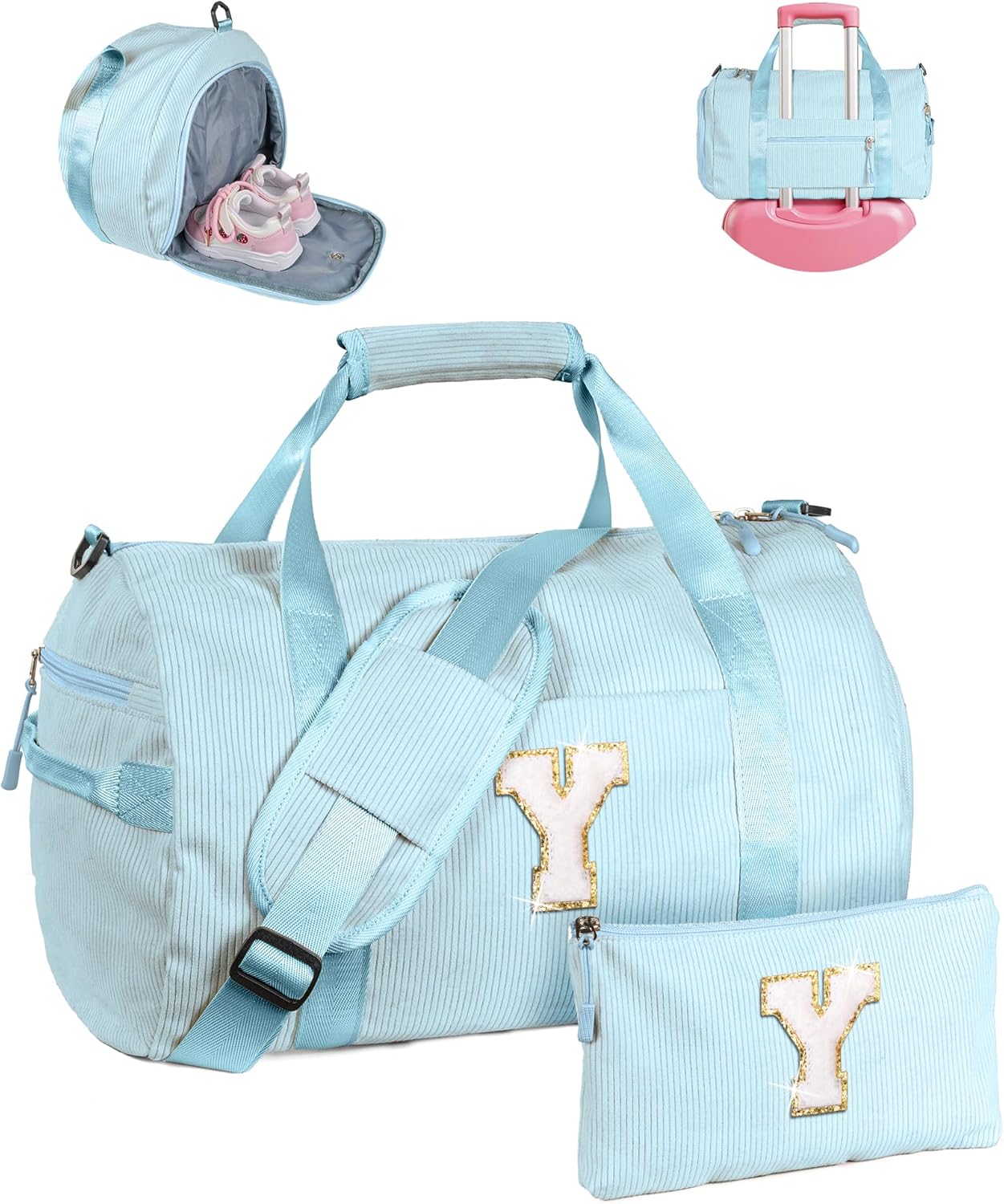 Skiennix Personalized Girls Gym Bag - Customized Dance Duffle with Shoe Compartment | Gift for 8-Year-Olds