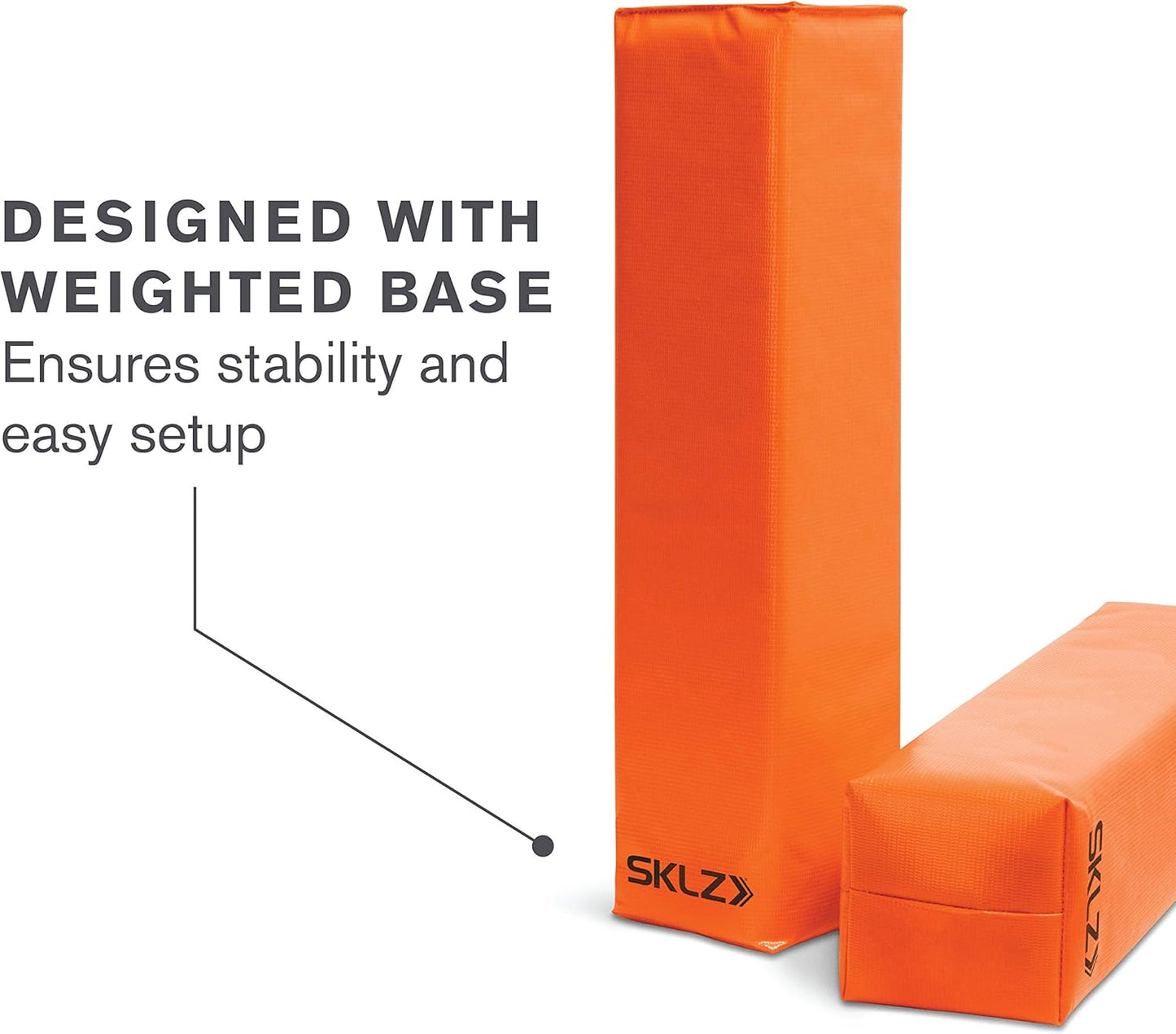 SKLZ Football End Zone Pylons - Durable Orange Training Markers for Enhanced Field Visibility