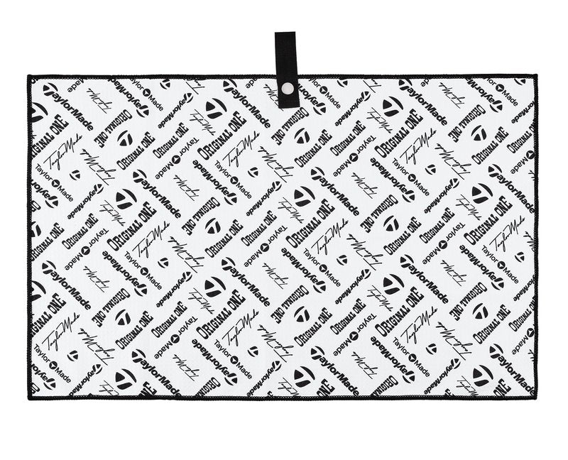 TaylorMade Golf Logo Microfiber CART Towel, Black, 15"X 24"