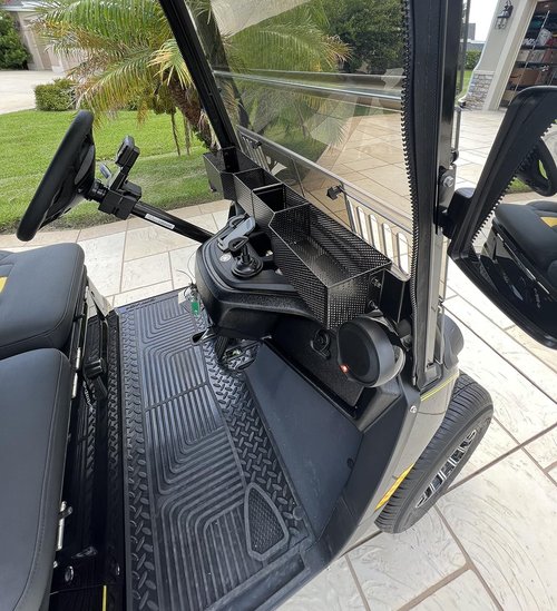 Dr.Acces Golf Cart Compatible Yamaha Front Inner Dash Storage Basket and Rack Fits Yamaha G29 and Drive 2, Heavy Steel Golf Cart Mesh Basket