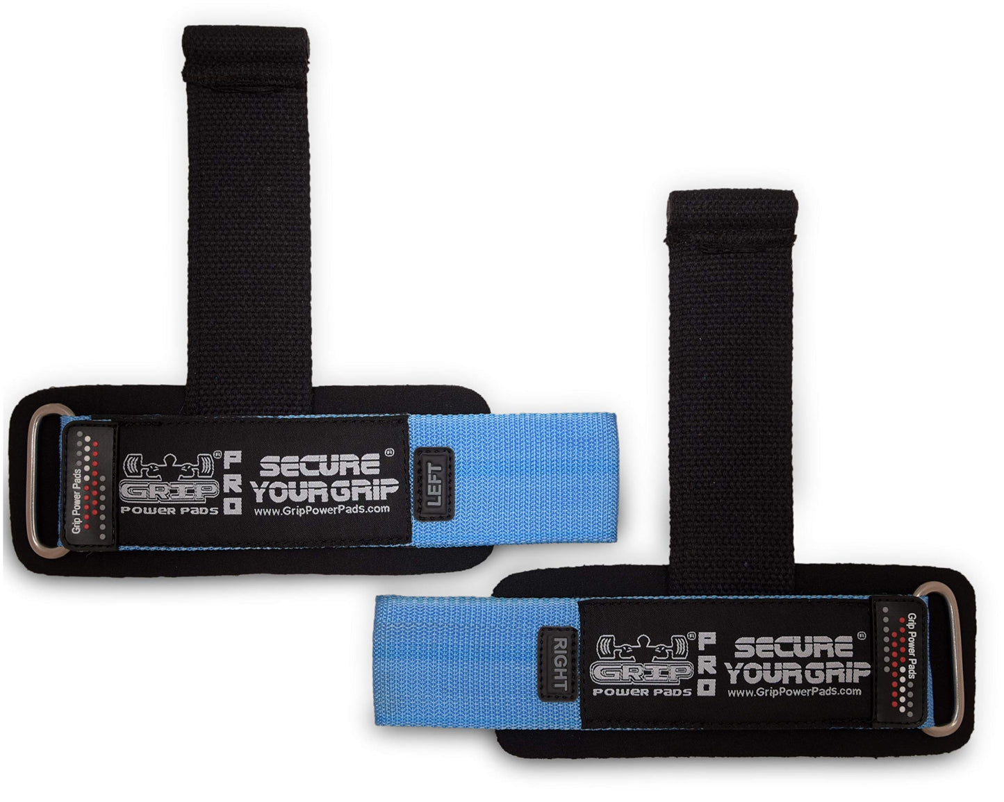 Gym Lifting Dowel Straps Neoprene Padded Wrist Wraps for Weight Training, Bodybuilding & Fitness – Wrist and Grip Support, 2 Pack (Blue)
