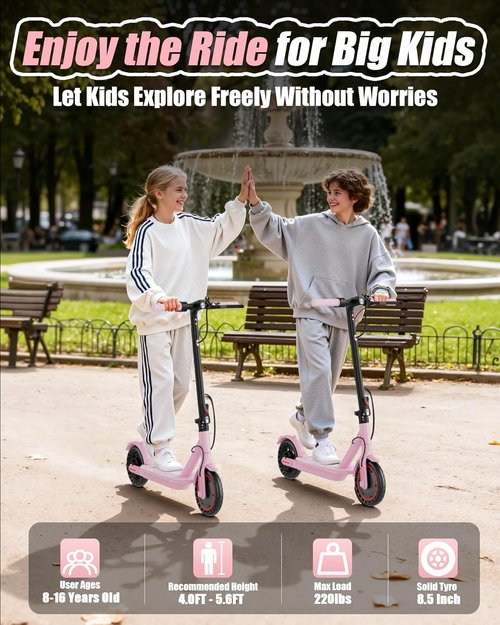 Electric Scooter by [Brand Name] - High-Speed Folding Escooter for Adults & Kids | 10-28 Mile Range, Dual Suspension