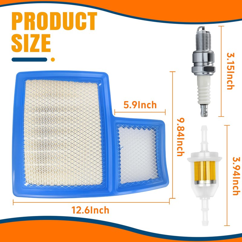Mixopoly Golf Cart Tune Up Kit for Yamaha G16 G19 G20 G21 G22 G29/Drive Gas 1996-UP, 301cc 357cc Engine Maintenance Kit Included Air Filter JN6-E4450-01 Fuel Filter JN6-F4560-00 Spark Plug