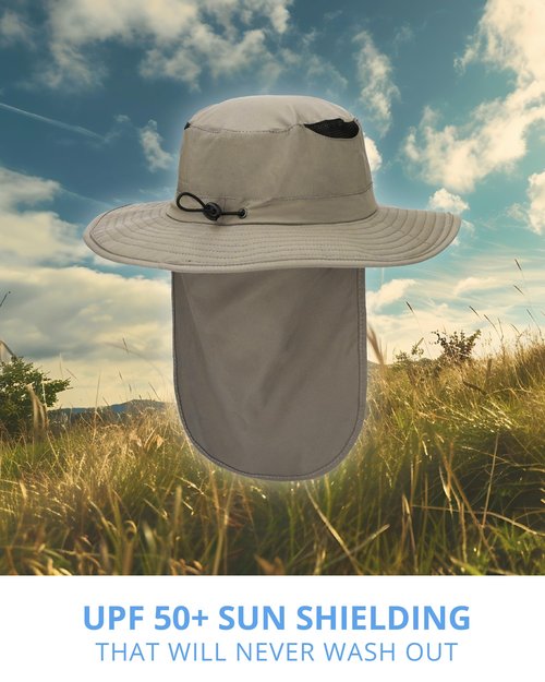 FROGG TOGGS Chilly Pro Performance Cooling Boonie Hat - Fishing Hat, Waterproof, Breathable, Sun Protection, Khaki
