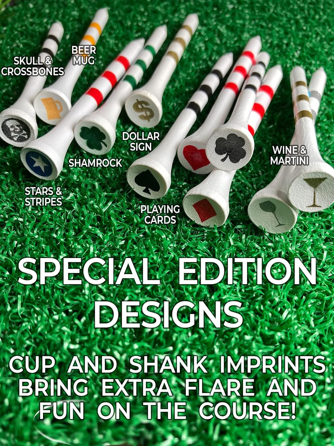 PrideSports Beer Mug Tees - Durable 2-3/4" Size | Classic White Design for Golf Enthusiasts