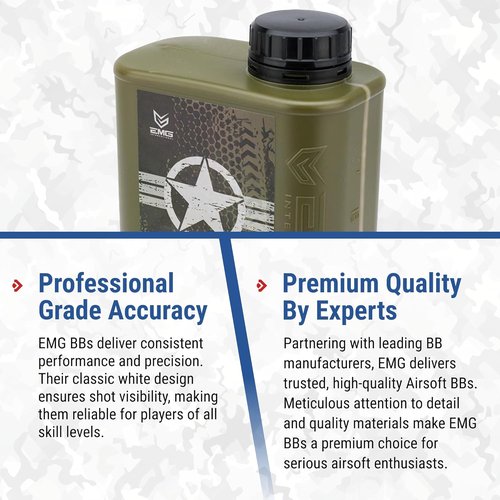 Evike Airsoft - EMG International Match Grade 6mm Airsoft BBs | Precision Performance 0.20g