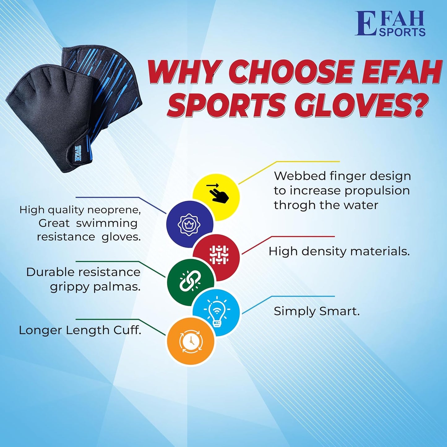 Skiennix Swimming Gloves - Neoprene Webbed Aquatic Training Gloves for Fitness & Water Aerobics