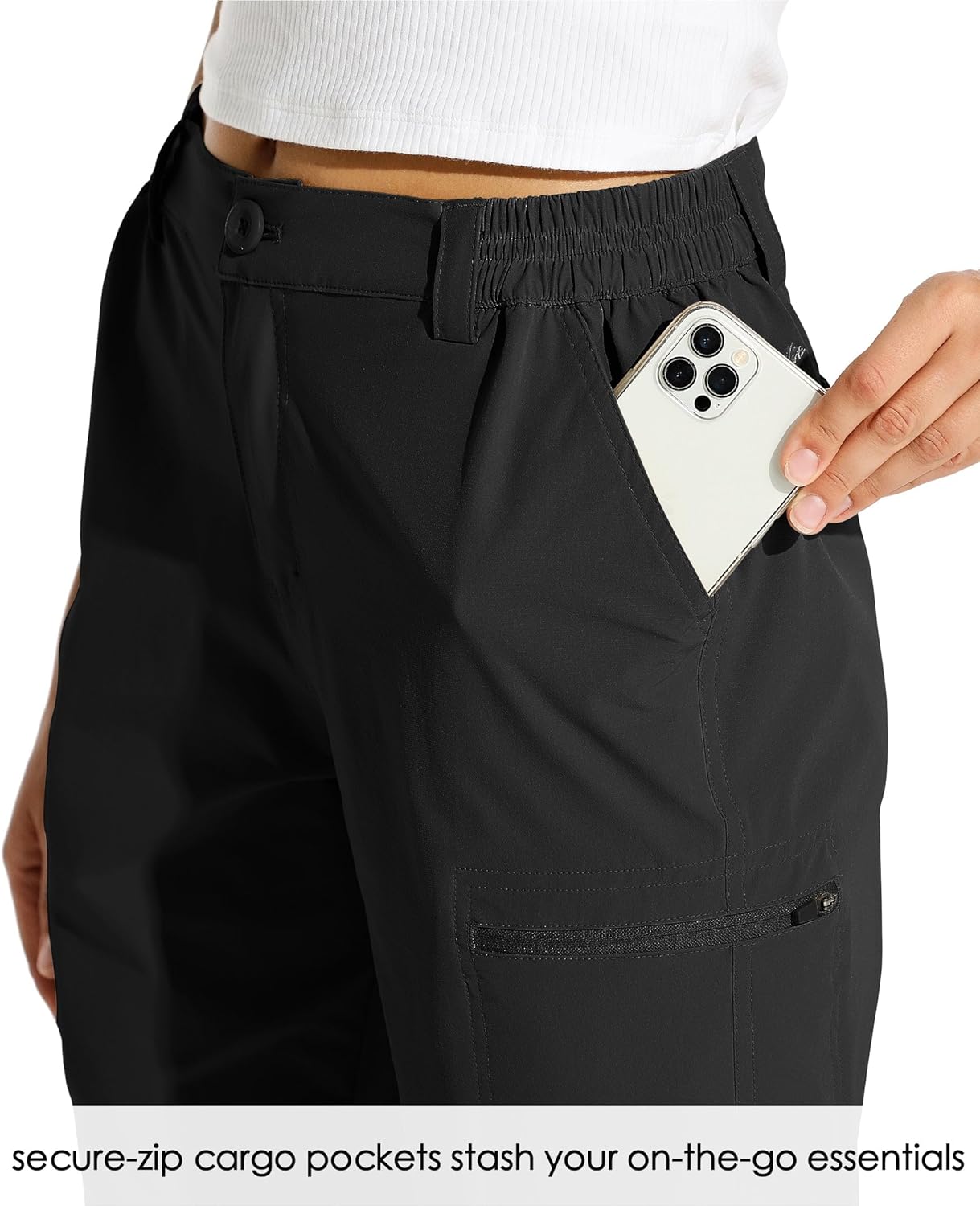 Willit Women's Hiking Cargo Shorts - Quick Dry Stretch Fabric for Active Summer Adventures | 10" Length