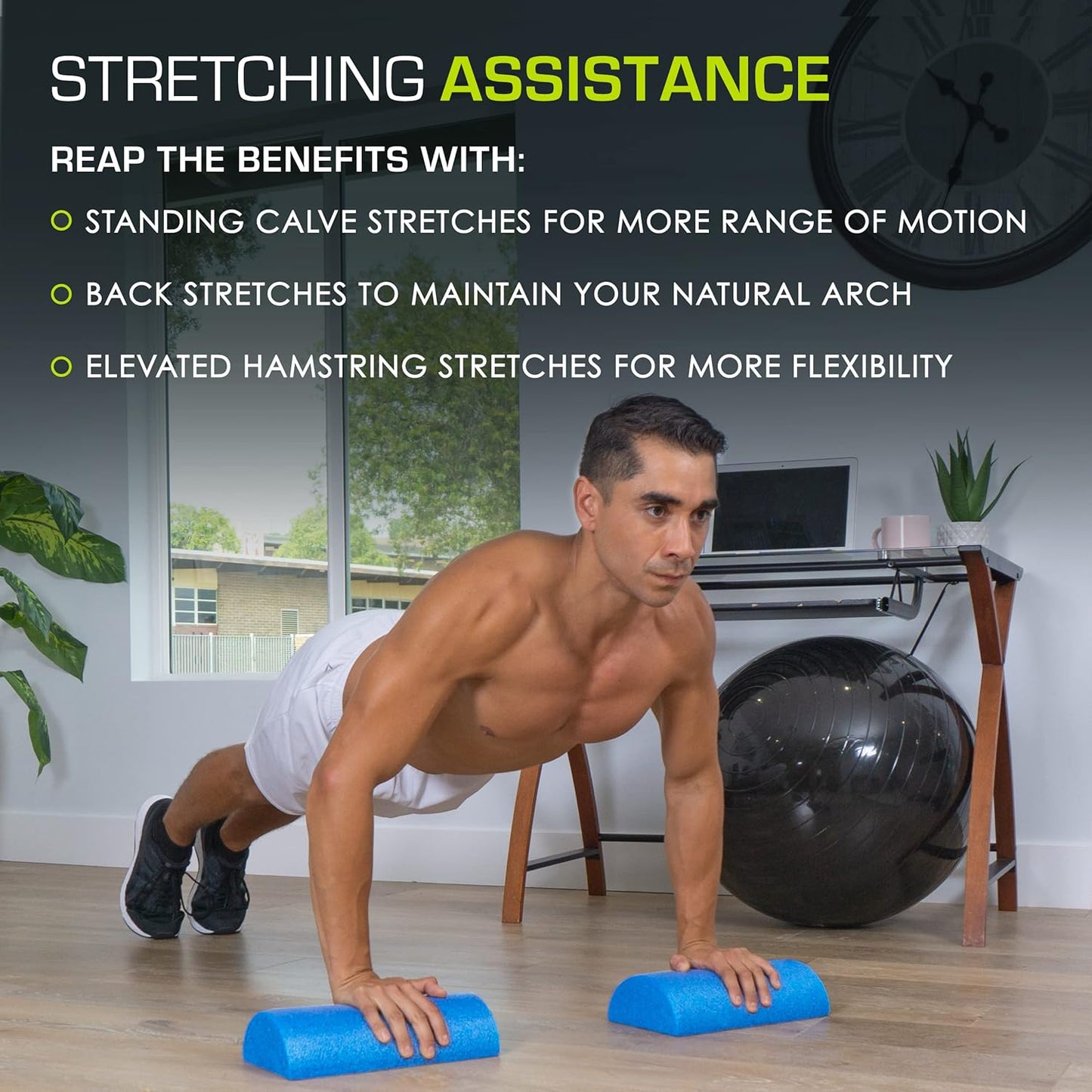 ProsourceFit Flex Foam Roller - Muscle Massage & Physical Therapy Tool for Core Stability | 36-Inch