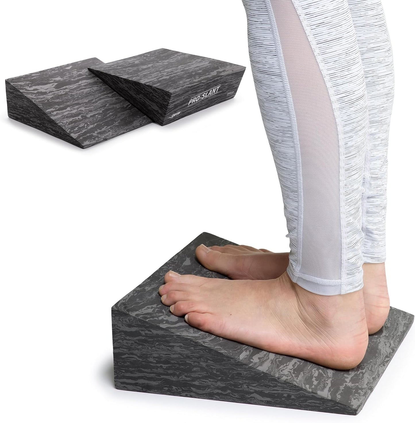 OPTP PRO-Slant Squat Wedge Pair - Professional Foam Incline Board for Calf, Ankle & Foot Stretching