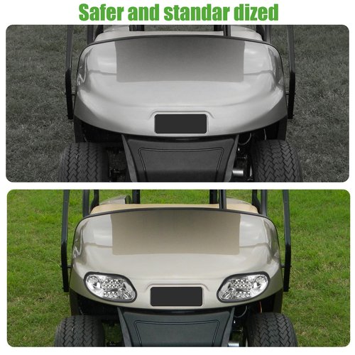 10L0L Golf Cart Headlights for EZGO TXT/T48 (2014-Up) - Driver & Passenger Side Replacement, 12V Bright Headlights Direct Fit Gas/Electric Models
