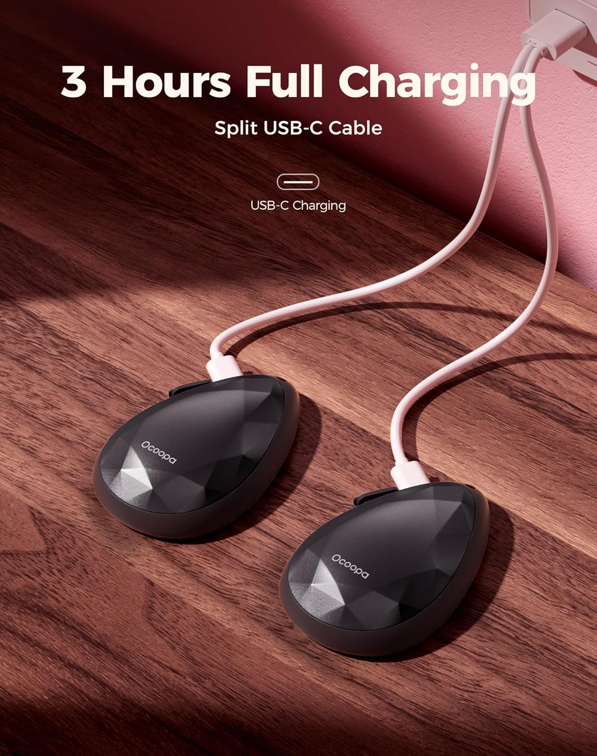 OCOOPA Rechargeable Hand Warmers - Stylish Diamond-Shape Electric Heater | 2 Pack for Hiking & Camping