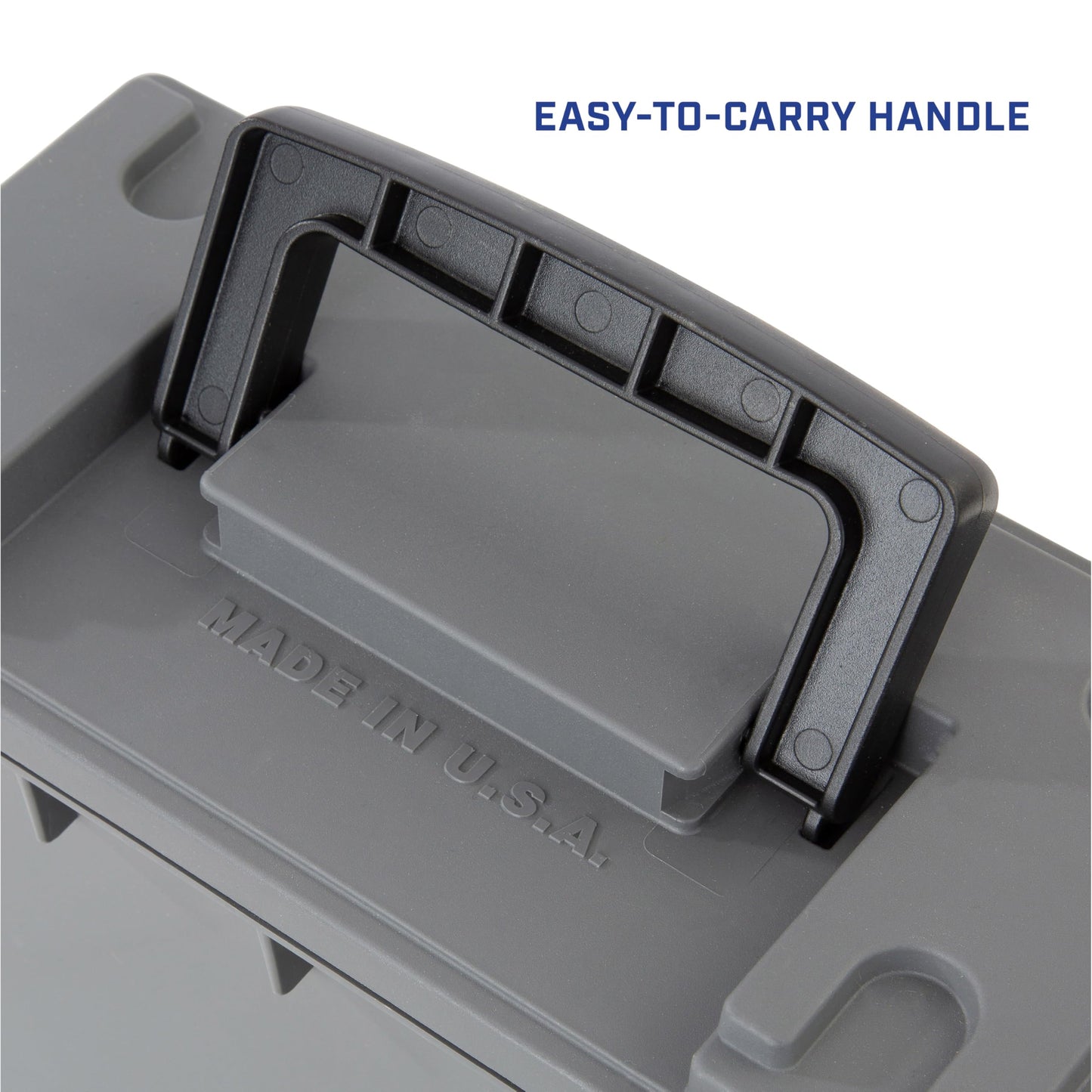 Sheffield Ammo Box Made in USA, Stackable Lockable Ammo Storage Box, Gray