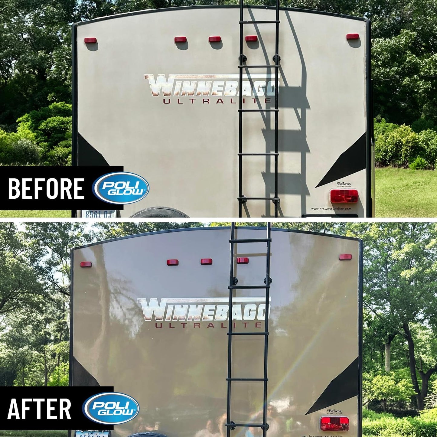 Poli Glow Deluxe Boat & RV Restoration Kit - Removes Oxidation & Seals - Restores High-Gloss Shine to Fiberglass & Gelcoat - Easy 6-in-1 System