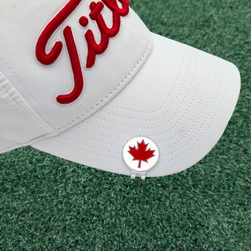 Foretra Golf Ball Marker | Canada Maple Leaf Magnetic Ball Marker Hat Clip | Disc Balls Markers Tool Golfer Gifts Funny Accessories for Men Women